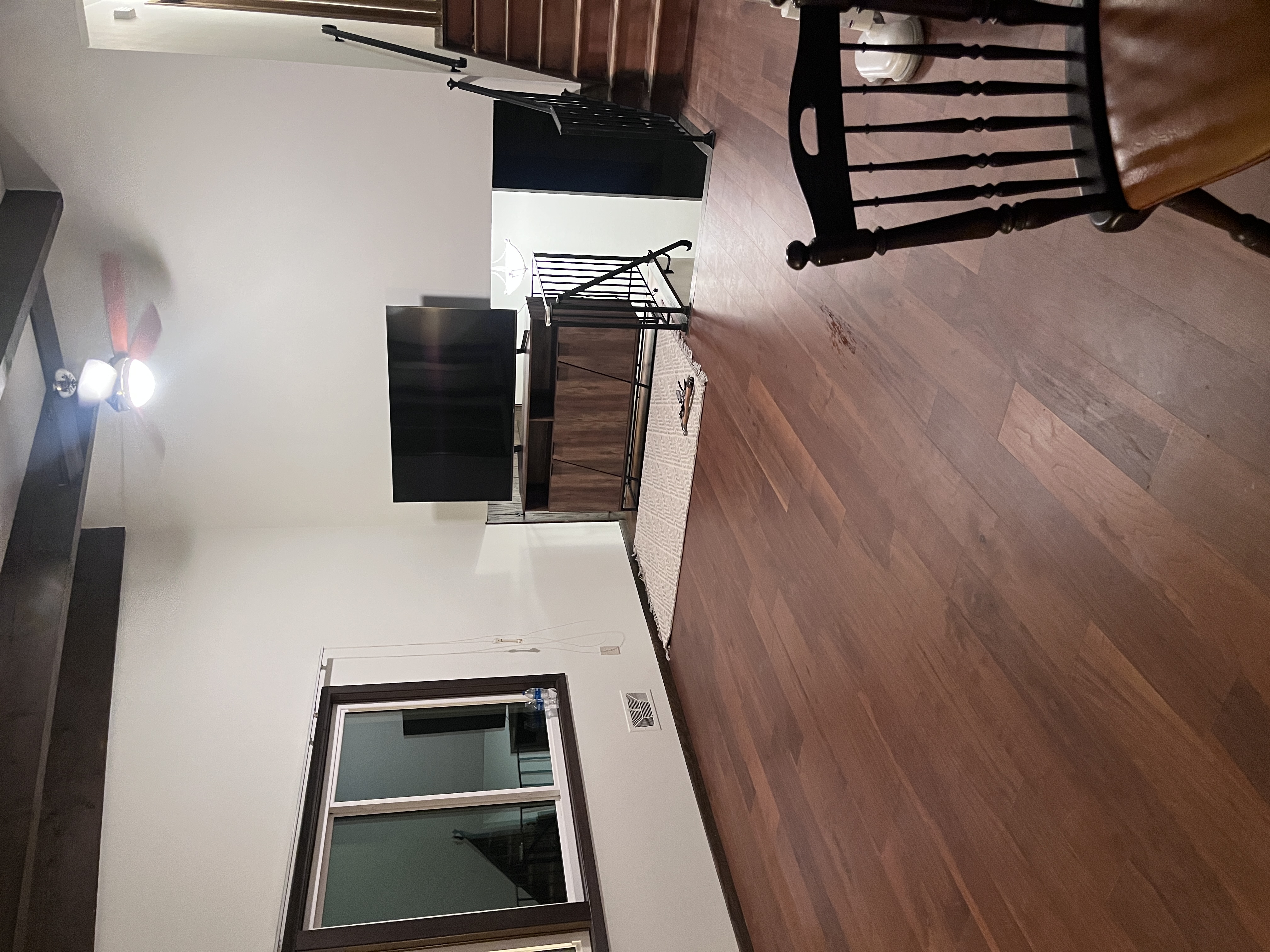 New flooring in the upper level